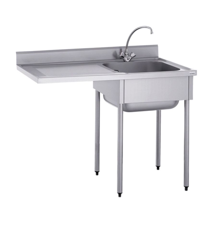 Plonge Inox 1400 x 700 Bac à droite et Espace pour Lave Vaisselle