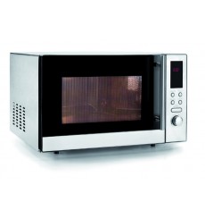 Four micro-ondes professionnel avec grill, tout inox, 25 litres, 800W