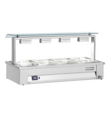 Bain-marie avec vitrine 